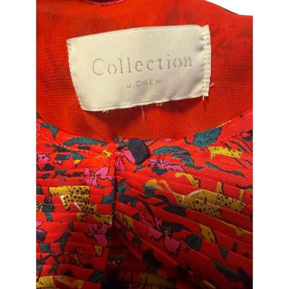 J. crew collection size M leopard red print holiday dress - EUC - Picture 4 of 11